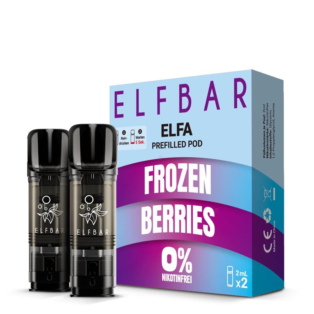 Neues Verpackungsdesign ELFBAR ELFA Nikotinfrei Frozen Berries